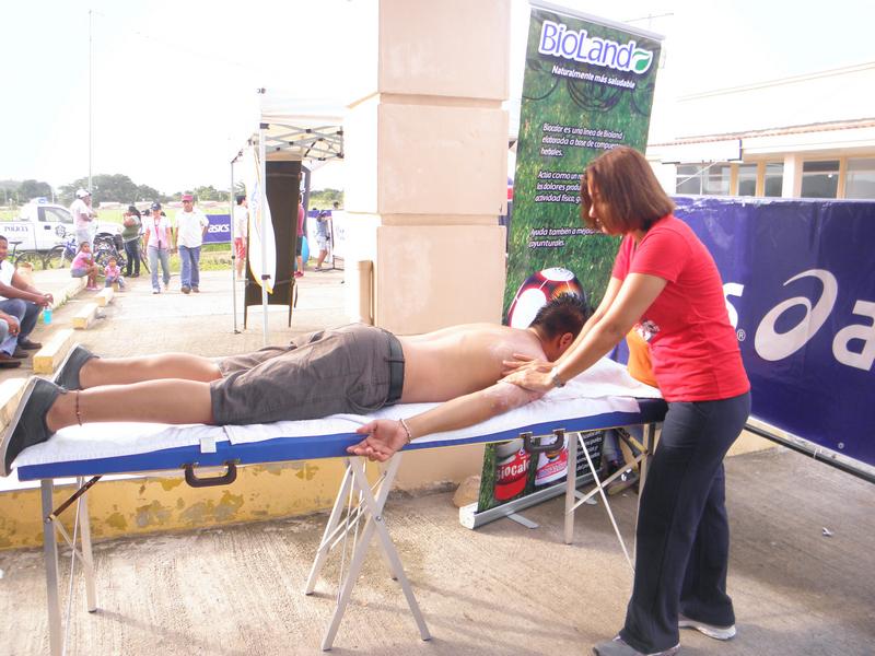 Activación de bienestar y masajes en eventos deportivos